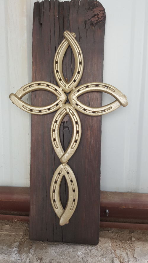 Welded Horse shoe Cross